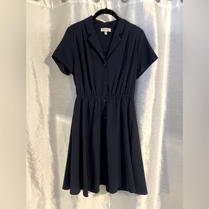 Navy blue a line dress